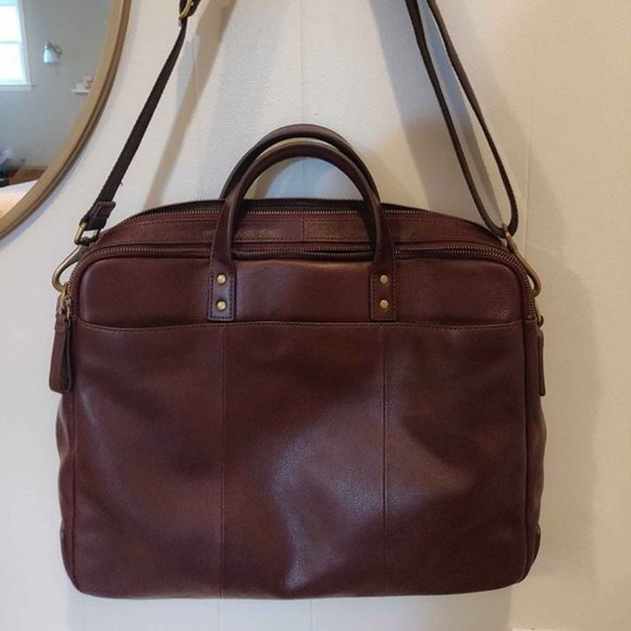 Fossil Handbags - Burgandy briefcase